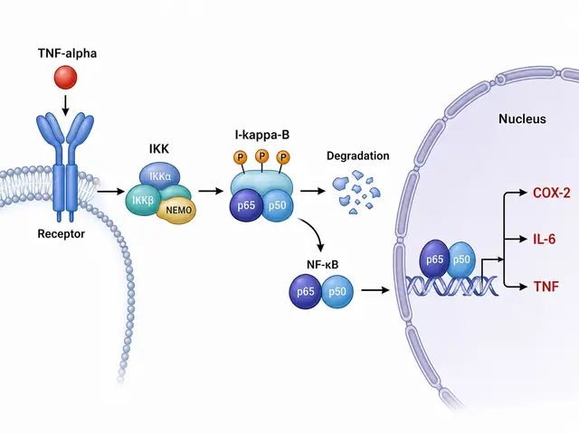 Scientific mechanism figure example: NF-κB inflammation (classic)