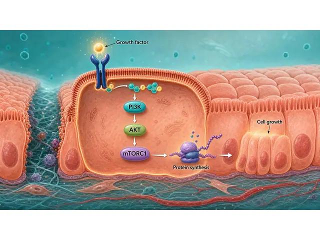 Scientific mechanism figure example: PI3K–Akt–mTOR pathway